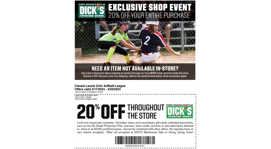 Dick's Sporting Goods weekend